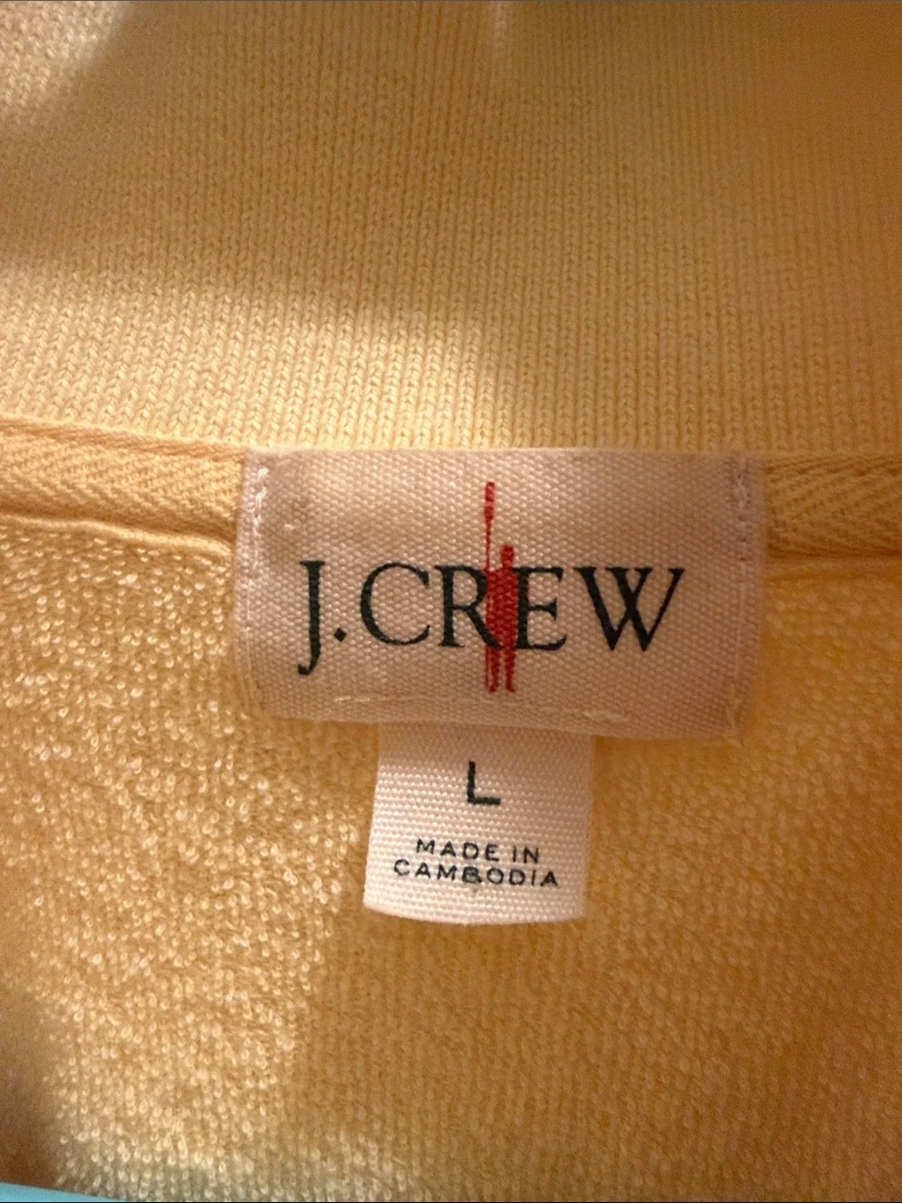 J. Crew Men's Banana Yellow Terry Polo Shirt